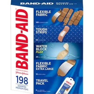 Band-Aid Adhesive Bandages, Assorted, 198-count - Picture 1 of 3