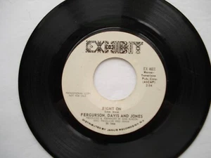 Modern Soul Funk 45 FERGUSON, DAVIS, And JONES "Right On " Exhibit PROMO - Picture 1 of 2
