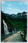 Postkarte Montana Gletscher Nationalpark Weinwand Sonnenaufgang Wanderweg E139