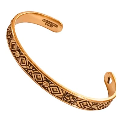 Pulseira de ouro rosa Alex and Ani Healing Love Endless Love Unity Cuff - Imagem 1 de 2