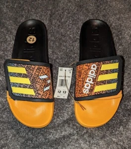 Adidas Adilette TND Messi Slides GW6145 Mens Sz 12 Black Yellow RARE* - Picture 1 of 7