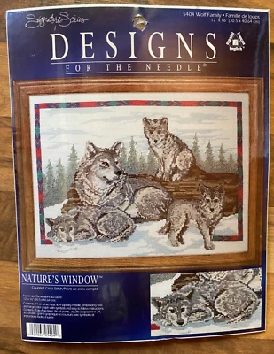 Natures Window - Signature Series Counted Cross Stitch - 5404 Wolf Family - Image 1 of 4