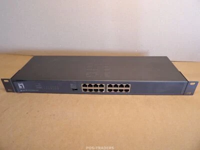 LEVEL ONE GSW-1657 16-Port RJ-45 Gigabit Network Switch INCL RACK MOUNT EARS - Bild 1 von 4