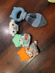 Baby Toys Lot Of 4 Teethers Rattles Development Assorted Brands - Picture 1 of 2