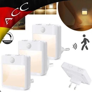 Dimmbar LED Nachtlicht mit Bewegungsmelder Steckdose Nachtlampe Steckdosenlicht - Picture 1 of 14