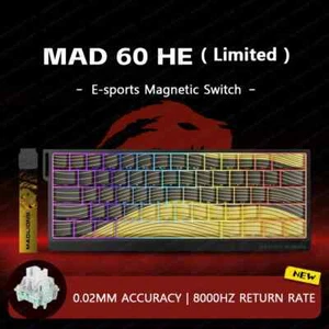 Keyboard Magnetic Switch Madcatz Mad60he Wired Game Keyboard Rapid Trigger New - Picture 1 of 41