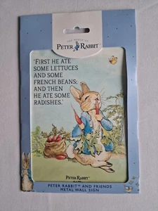 Peter Rabbit von Beatrix Potter lizenziertes Stahlschild 20 cm x 15 cm M6304 - Bild 1 von 2
