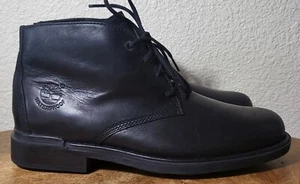 Timberland Chukka Men's 9.5M Black Full Grain Waterproof Leather Boots 88586 EUC - Picture 1 of 12