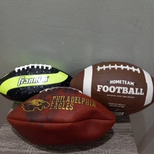 FRANKLIN NIGHT LIGHTING PHILADELPHIA EAGLES GRIP RITE OFFICAL  FOOTBALL LOT READ - Picture 1 of 16