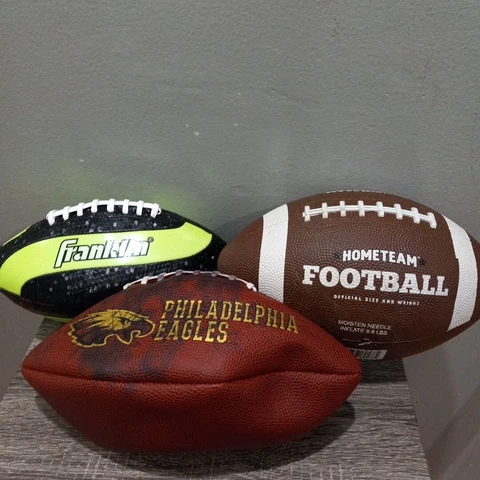 FRANKLIN NIGHT LIGHTING PHILADELPHIA EAGLES GRIP RITE OFFICAL  FOOTBALL LOT READ Cover