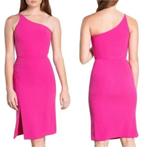 Neu mit Etikett Kleid The Population Alexandra Midikleid in hellem Fuchsia-Pink Größe: Small - Bild 1 von 5
