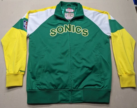 Mitchell & Ness Seattle Supersonics Sonics NBA Hardwood Track Jacket Size XL Cover