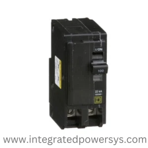 NEW SQUARE D QO2100VH Mini circuit breaker, QO, 100A, 2 pole, 120/240VAC, 22kA - Picture 1 of 1