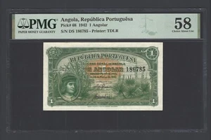 Angola One Angolar 1942 P68 About Uncirculated - Picture 1 of 2