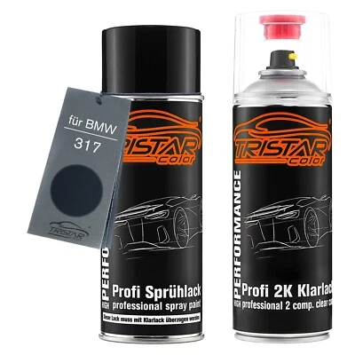 Autolack 2K Spraydosen Set für BMW 317 Orientblau Metallic Basislack 2K Klarlack - Bild 1 von 4