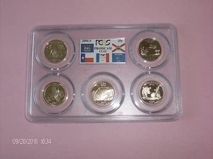 2004 S CLAD QUARTER PROOF 5 COIN SET PCGS PF69 DEEP CAMEO (MI,FL,TX,IA,WI) FLAG - Picture 1 of 1