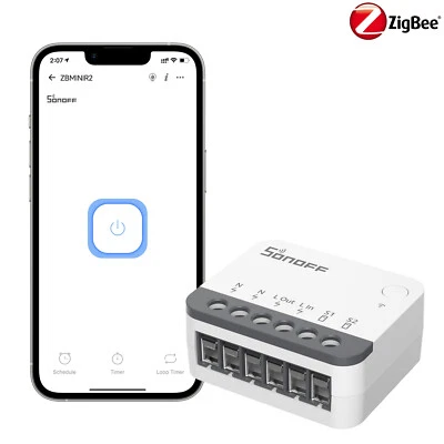 Sonoff ZBMINIR2 Intelligenter Zigbee Smart Schalter Modul benötigt Neutralleiter - Bild 1 von 4
