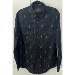 Rock & Roll Denim Herren schwarz Western Hemd Kaktus Print mit Druckknöpfen Gr. L - Bild 1 von 9