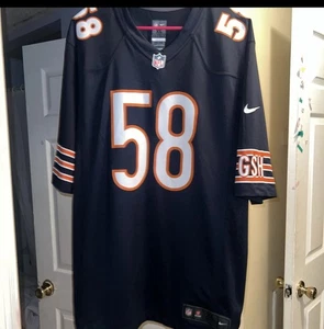 Camiseta deportiva oficial del juego de la NFL de los Chicago Bears Darnell Wright #58 Nike para hombre azul marino XL - Imagen 1 de 4