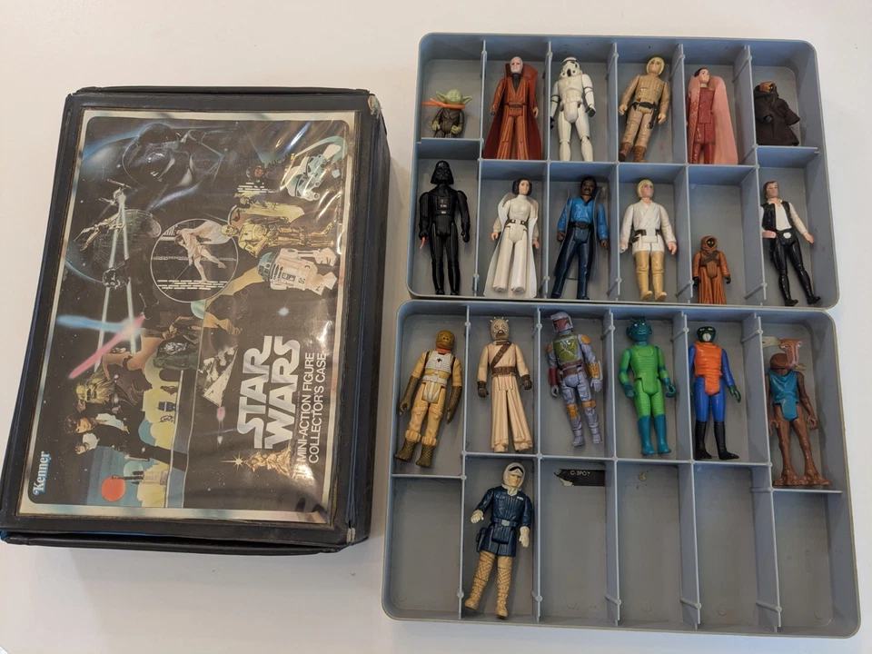 Vintage Kenner Star Wars action figures 1977 -1980 19 Figures With Case READ - Image 1 of 4
