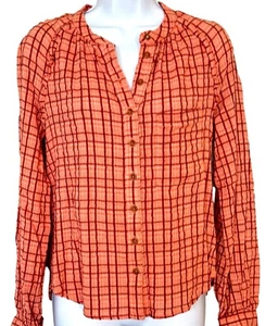 Bohemian Chic Pilcro Plaidcore Hemd Gr. S Relaxed Freizeit Campus Cottagecore - Bild 1 von 11