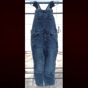 Duluth Trading Herren 32 x 30 Ballsaal Double Flex Denim Latzhose Zimmermann gebraucht, in einwandfreiem Zustand - Bild 1 von 22