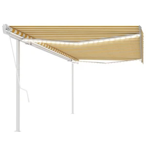 Tenda Automatica Sensore Vento e LED 4,5x3,5 m Arancio Marrone vidaXL - Foto 1 di 72