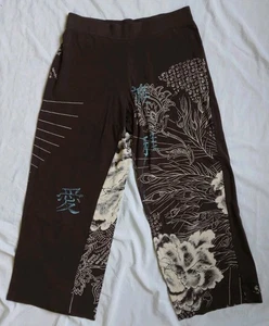 Lotus Soma Pants Brown Floral Casual Boho Hippie Women's Size 0 - Picture 1 of 9