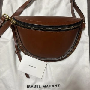 ISABEL MARANT Gold Nieten Schultertasche Crossbody Braun Leder Reißverschluss... - Bild 1 von 8