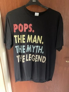 GREAT MENS T SHIRT. POPS,THE MAN,THE MYTH,THE LEGEND. LARGE SIZE. - Picture 1 of 3