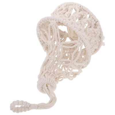  Macrame Lampshade Cover: Boho Woven Cotton Rope Light Shade For Pendant Lamp - - Image 1 of 4