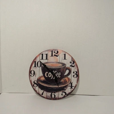 Nostalgic Brown Rustic Wood Style Design Clock 8" Battery Operated, Wall Hanging - Image 1 of 4