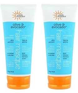 Earth Science Olive & Avocado Hair Masque 6 oz (Pack of 2) – Deep Conditioner - Picture 1 of 3
