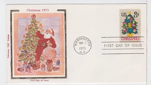 TurtlesTradingPost - Christmas Tree 1973 FDC #1508 Colorano Silk Cachet - Bild 1 von 1