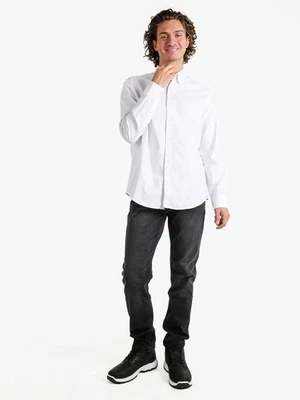 Norway Camicia da uomo in cotone a maniche lunghe - bianco - Immagine 1 di 4