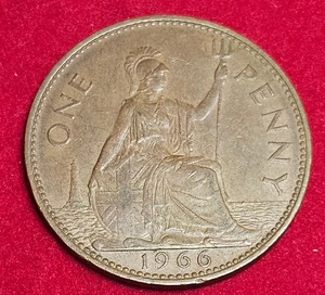 Großbritannien 1966 One Penny KM# 897 Bonusdatum bei jedem Kauf enthalten - Bild 1 von 4