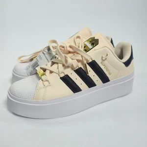 Adidas Originals Superstar Bonega Ivory Platform Sneakers IF4827 Women's Size 10 - Picture 1 of 9