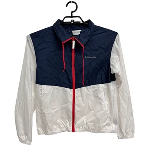 Columbia Damen leichte Regenjacke navy blau weiß Reißverschluss Gr. M - Bild 1 von 8