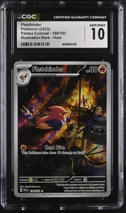 FLETCHINDER Paldea Evolved Illustration Rare #199 CGC 10 Pokemon [Nostalgium] - Picture 1 of 2