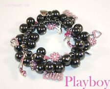 PLAYBOY *beaded charm bracelet* Bettelarmband* NEU Armband +Perlen+ Minianhänger
