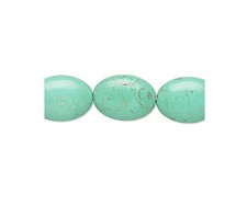 9x12mm Flattish Oval Shape Dyed Purple Jade bead 15.5/" long