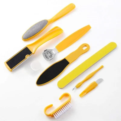 9pcs Pedicure Foot Care Set - Stainless Steel Callus Remover & Dead Skin Tools - Image 1 of 4