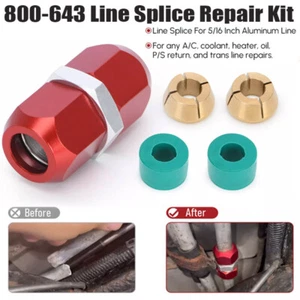 800-643 Line Splice Repair For 5/16" Aluminum Lines Works for A/C, coolant Etc. - Bild 1 von 8