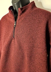 Neu Peter Millar Crown Fleece Cranberry Viertel-Reißverschluss Pullover Sweater UVP 160 $ - Bild 1 von 11