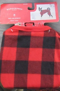 Wondershop Pet Holiday Buffalo Check Plaid Fleece Hund Welpe Pyjama, Größe M, rot - Bild 1 von 2
