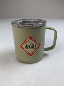 REI CO-OP 1938 Stainless Steel 12oz Tan Mug Cup Lid Travel Camping - Picture 1 of 5