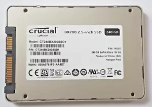 240 GB SATA Micron Crucial BX200 CT240BX200SSD1 2D-NAND Tlc SSD 2,5 " Hard Drive - Picture 1 of 1