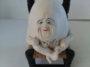 Egbert Humpty Dumpty in chair Figurine Signed Allyson Nagel Retired Gently Used - Picture 1 of 7