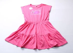 Juicy Couture Girl's Short Sleeve Sequin Logo Tiered Dress CA4 Pink Size XL NWT - Picture 1 of 4