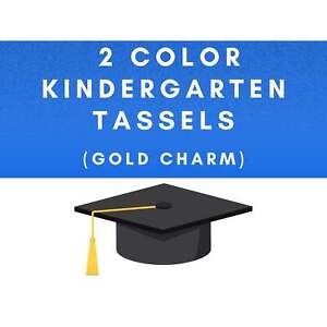 Kindergarten Graduation Tassel - 2024 - Gold Charm - 2 Color